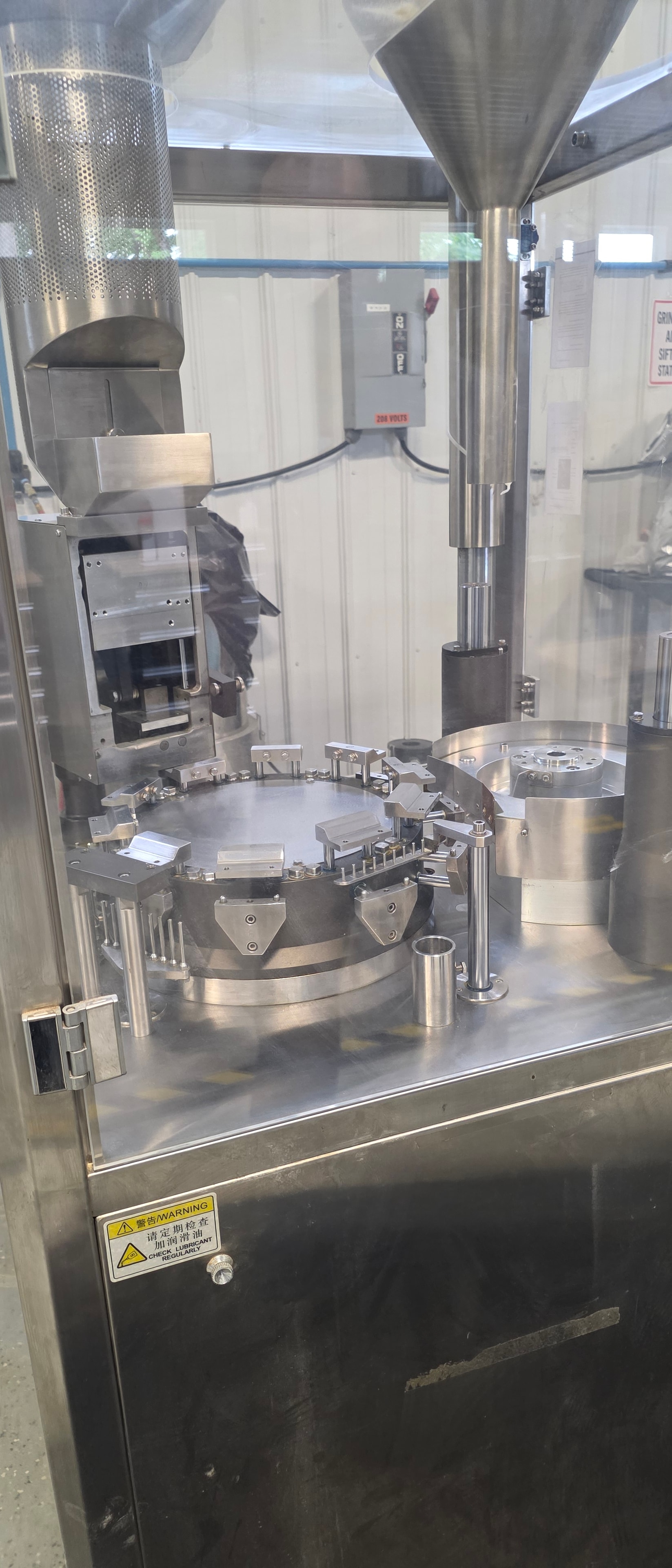 Tablet press machinery top view